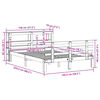 vidaXL Bedframe met hoofdbord massief grenenhout wit 140x200 cm