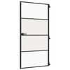 vidaXL Binnendeur smal 102,5x201,5 cm gehard glas en aluminium zwart