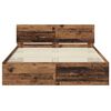 vidaXL Bedframe met hoofdeinde Oud Hout 135 x 190 cm Bewerkt hout