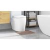 vidaXL Antislip Badmat met Toilet Cut Bruin 50 x 50 cm PP