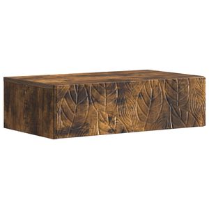 vidaXL Wandmontage Zijtafel Gerookt eiken 59 x 34,5 x 17 cm