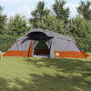 vidaXL Tenten met dak Grijs en oranje 721 x 335 x 212 cm Polyester