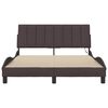 vidaXL Bedframe zonder matras "Hanko" 120x200 cm stof donkerbruin