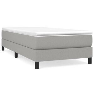 vidaXL Boxspring bed 80x200 cm stof lichtgrijs