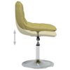 vidaXL Eetkamerstoelen 4 st draaibaar stof groen