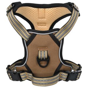 vidaXL Hondentuigje met riem en halsband verstelbaar L bruin