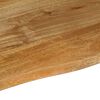 vidaXL Tafelblad met natuurlijke rand 80x80x3,8 cm massief mangohout