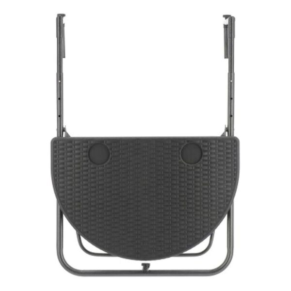 Livin'outdoor Balkontafel inklapbaar halfrond grijs