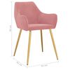vidaXL Eetkamerstoelen 4 st fluweel roze