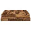 vidaXL Opbergbedframe met lade met opslag Oud Hout 135 cm Bewerkt hout