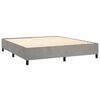 vidaXL Boxspring met matras en LED fluweel lichtgrijs 160x200 cm