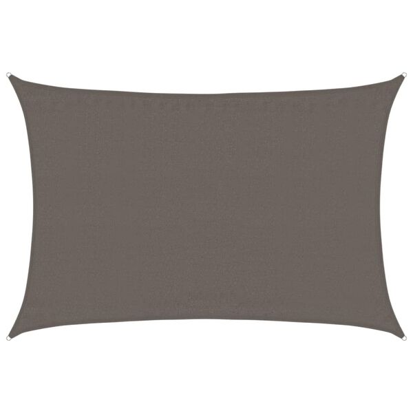 vidaXL Zonnezeil 160 g/m&sup2; 3,5x4,5 m HDPE antracietkleurig