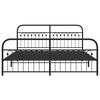 vidaXL Bedframe met hoofd- en voeteneinde metaal zwart 183x203 cm