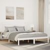 vidaXL Bedframe extra lang zonder matras massief hout wit 160x220 cm