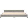 vidaXL Bedframe zonder matras 200x200 cm fluweel lichtgrijs