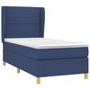 vidaXL Boxspring met matras stof blauw 90x190 cm