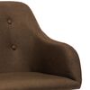 vidaXL Eetkamerstoelen draaibaar 6 st stof bruin