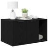 vidaXL Kattenbakomheining zwart eiken 80x50x45 cm bewerkt hout