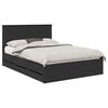 vidaXL Bedframe met lade met opslag Zwart 140 x 190 cm Ingenieurshout