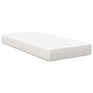 vidaXL Bedmatras met matras Cr&egrave;me 80 x 200 cm Stof