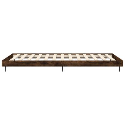 vidaXL Bedframe zonder matras hout gerookt eikenkleurig 90x200 cm