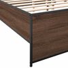 vidaXL Bedframe bewerkt hout metaal bruin eikenkleur 150x200 cm
