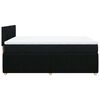 vidaXL Boxspring met matras stof zwart 140x190 cm
