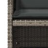 vidaXL 5-delige Tuinset met kussens poly rattan grijs