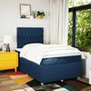 vidaXL Boxspring met matras stof blauw 120x190 cm