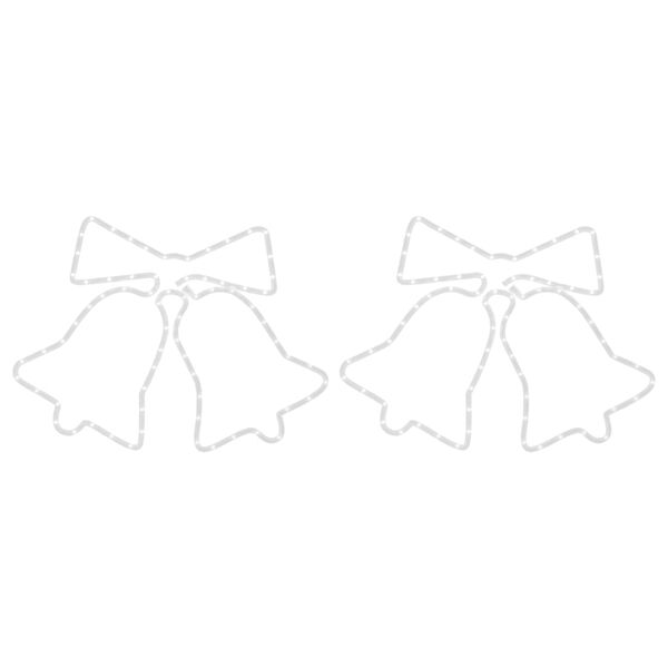 vidaXL Kerstfiguren klokken met 72 LED's 2 st 50x56 cm