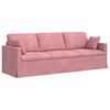 vidaXL Bankstel 2 pcs Roze 228 x 78 x 80 cm Fluweel