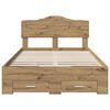 vidaXL Bedframe met hoofdeinde Artisan Eiken 120 x 190 cm Bewerkt hout