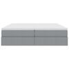 vidaXL Opbergbed met matras Lichtgrijs 200 x 200 cm Polyester