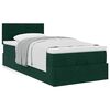 vidaXL Ottoman bed met matras 90x200cm fluweel donkergroen