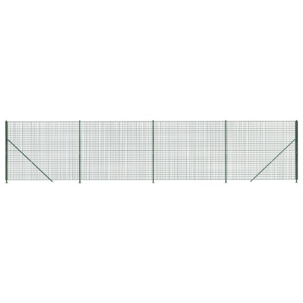 vidaXL Draadgaashek met flens 2,2x10 m groen