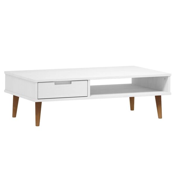 vidaXL Salontafel MOLDE 100x55x31 cm massief grenenhout wit