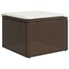 vidaXL 5-delige Loungeset met kussens poly rattan bruin