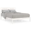 vidaXL Bedframe massief hout wit 135x190 cm