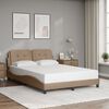 vidaXL Bedframe zonder matras "Zadar" kunstleer cappuccinokleurig 140x200 cm