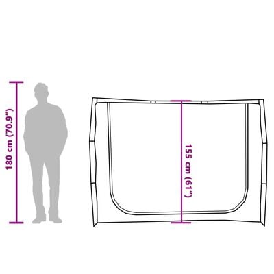 vidaXL Opbergtent waterdicht grijs