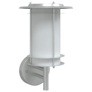 vidaXL Buitenwandlamp roestvrij staal zilverkleurig