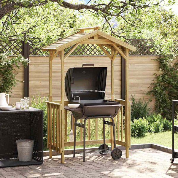vidaXL Barbecue-overkapping Ge&iuml;mpregneerd grenenhout