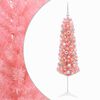 vidaXL Smalle kunstkerstboom met kerstballen 120 cm 150 LED's Warmwit