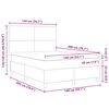 vidaXL LED Box Spring Bed Lichtgrijs en wit. 140 x 200 cm Katoen Stof