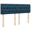 vidaXL Boxspring met matras fluweel blauw 140x200 cm
