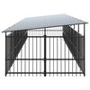 vidaXL Hondenkennel met dak 13,14 m&sup2; staal