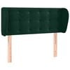vidaXL Hoofdbord met randen 83x23x78/88 cm fluweel donkergroen