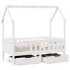 vidaXL Kinderbedframe met lades 80x170 cm massief grenenhout