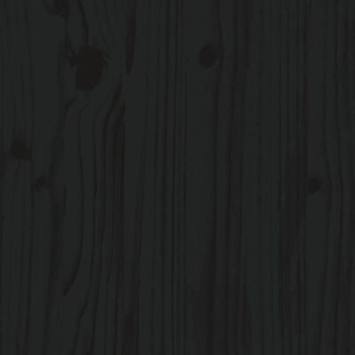 vidaXL Tuinvoetenbank met kussen massief grenenhout zwart