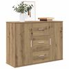 vidaXL Dressoir 90x29,5x65 cm bewerkt hout artisanaal eikenkleur